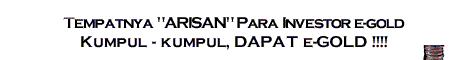 PROGRAM INVESTASI E-GOLD PILIHAN
